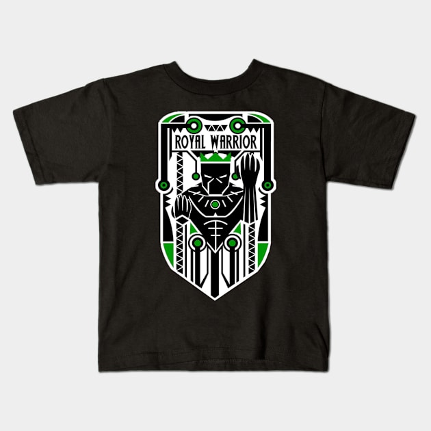 Royal Warrior (Green) Kids T-Shirt by princekanu